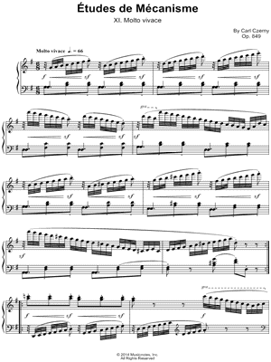 Etudes de Mecanisme: XI. Molto vivace