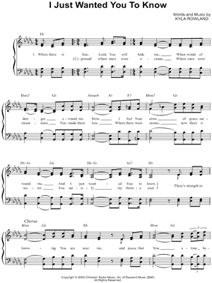 I Just Wanted You To Know