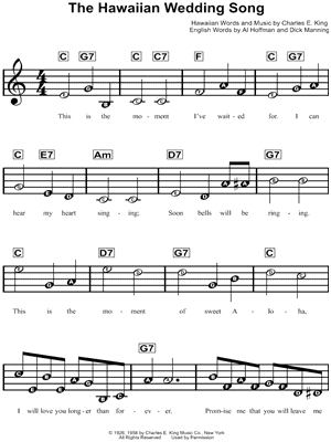 The Hawaiian Wedding Song