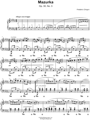 Mazurka: Op. 30, No. 3