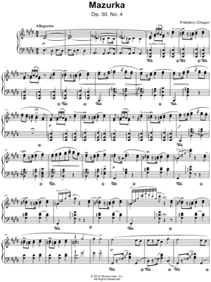 Mazurka: Op. 30, No. 4