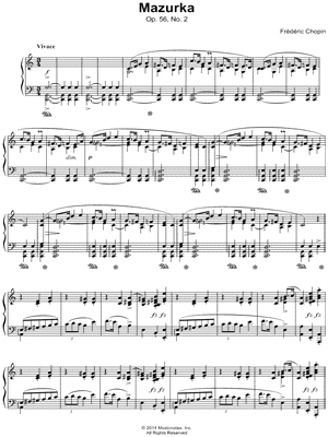 Mazurka: Op. 56, No. 2