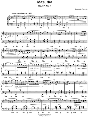 Mazurka: Op. 67, No. 4