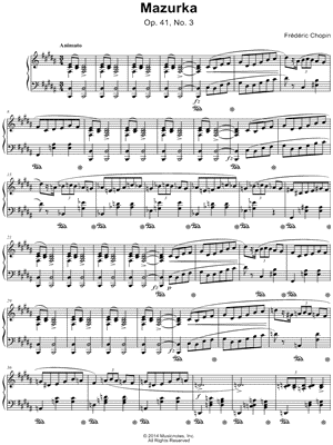 Mazurka: Op. 41, No. 3