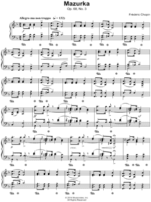 Mazurka in F major, Op. 68, No. 3