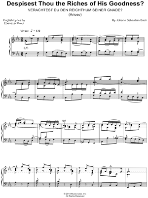 Arioso from Cantata No. 102: Despisest Thou the Riches of His Goodness?