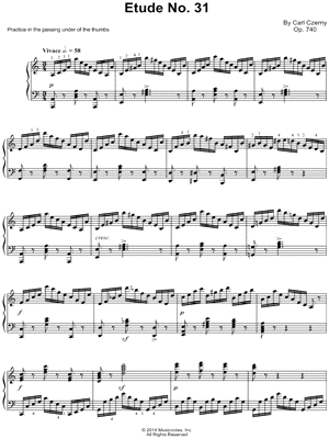 The Art of Finger Dexterity, Op. 740: Etude No. 31