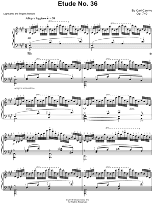 The Art of Finger Dexterity, Op. 740: Etude No. 36