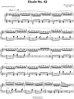 The Art of Finger Dexterity, Op. 740: Etude No. 42