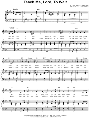 Teach Me, Lord, To Wait