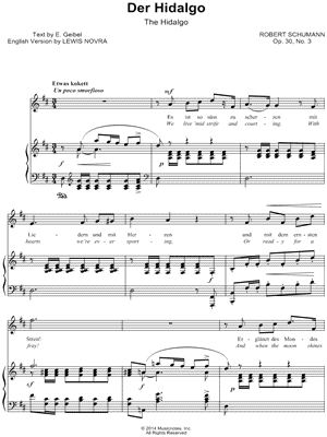 3 Gedichte, Op. 30: III. Der Hidalgo