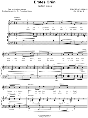 12 Gedichte, Op. 35: IV. Erstes Grün