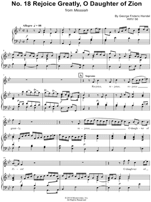Messiah, No. 18: Rejoice Greatly, O Daughter of Zion
