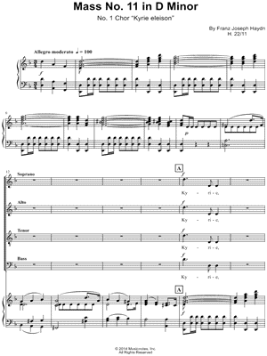Mass No. 11 In D Minor "Nelson" No. 1 "Kyrie eleison"