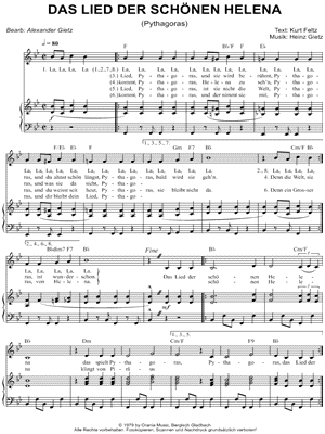 Das Lied der schönen Helena (Pythagoras)