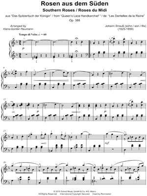 Rosen aus dem Süden, Op. 388