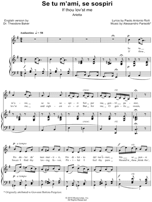 Se tu m'ami, se sospiri