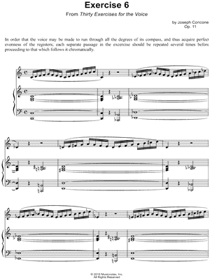 Thirty Exercises for the Voice, Op. 11: No. 6