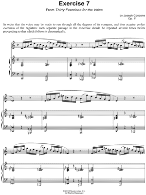 Thirty Exercises for the Voice, Op. 11: No. 7