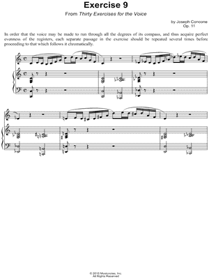 Thirty Exercises for the Voice, Op. 11: Exercise 9