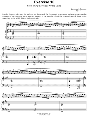 Thirty Exercises for the Voice, Op. 11: Exercise 10