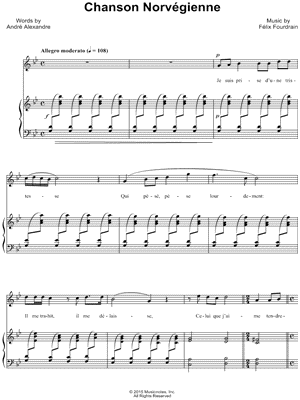 Chanson Norvégienne