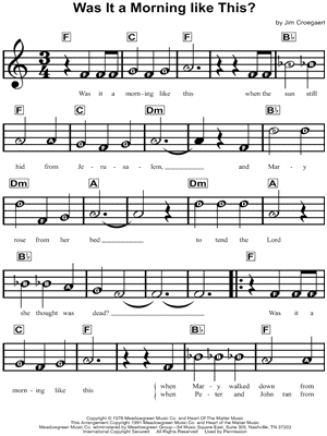 Was It a Morning Like This?