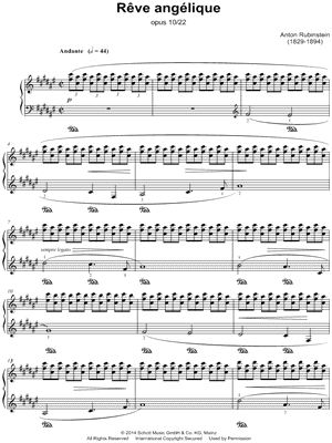 Rêve angélique, Op. 10, No. 22