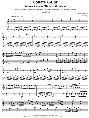 Sonata in C Major, Hob. XVI, No. 1