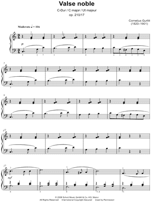 Valse Noble in C Major, Op. 210, No. 17