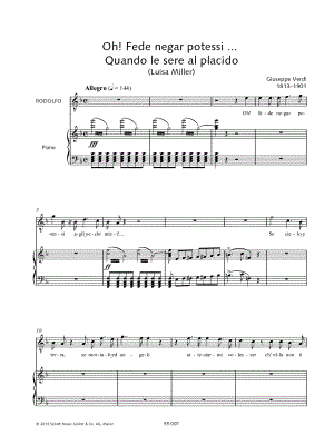 Oh! Fede negar potessi ... Quando le sere al placido