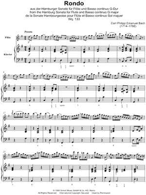 Flute Sonata in G Major: II. Rondo - Flute & Keyboard