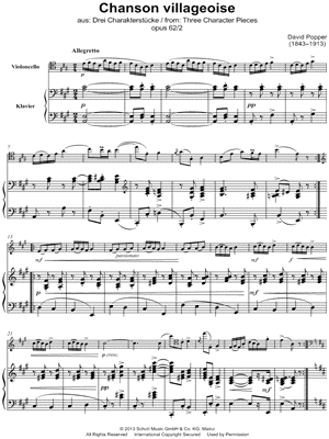 Chanson villageoise from Three Character Pieces, Op. 62, No. 2