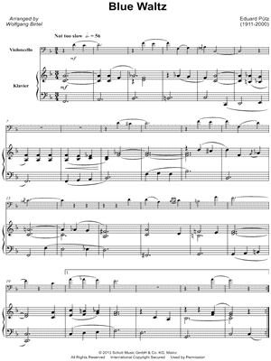 Blue Waltz - Cello & Piano