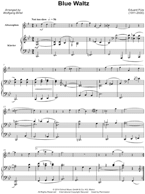 Blue Waltz - Alto Saxophone & Piano