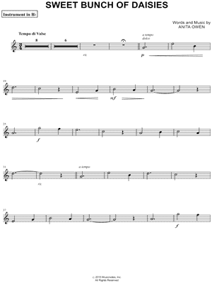 Sweet Bunch of Daisies - Bb Instrument