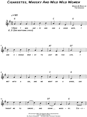 Cigareetes, Whusky and Wild Wild Women