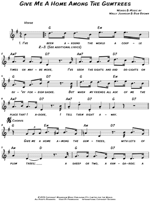 Give Me a Home among the Gumtrees