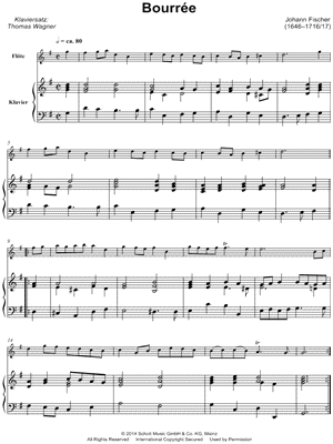 Bourrée - Flute & Piano