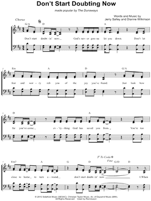 Don't Start Doubting Now