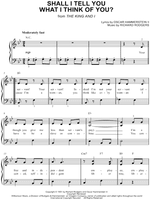 Shall I Tell You What I Think of You?