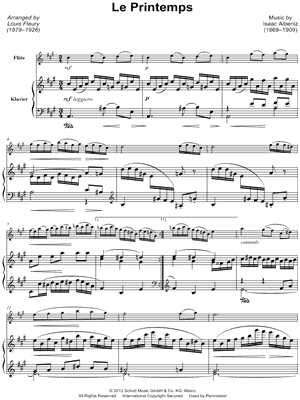 Les saisons, Op. 201: I. Le Printemps - Flute & Piano