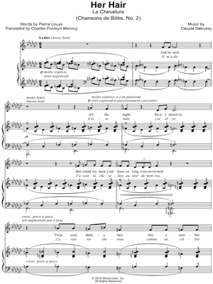 Chansons de Bilitis, No. 2: La Chevelure (Her Hair)