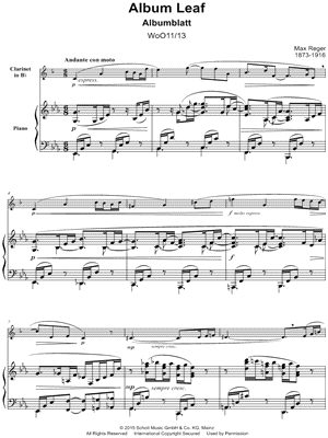 Album Leaf - Clarinet & Piano