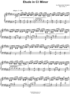 12 Etudes, Op. 8: I. Etude in C# Minor