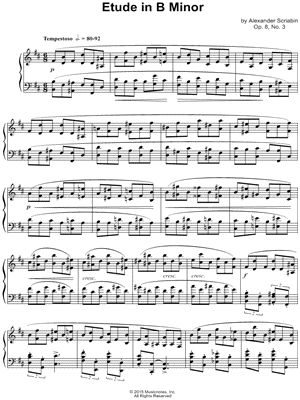 12 Etudes, Op. 8: III. Etude in B Minor