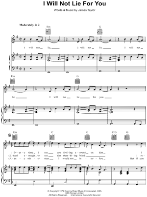 I Will Not Lie for You