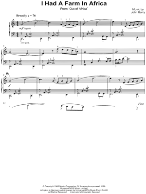 I Had a Farm in Africa (Main Title)