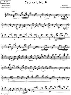 24 Caprices, Op. 1: VI. Lento