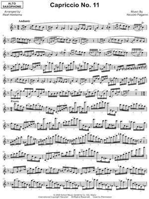 24 Caprices, Op. 1: XI. Andante